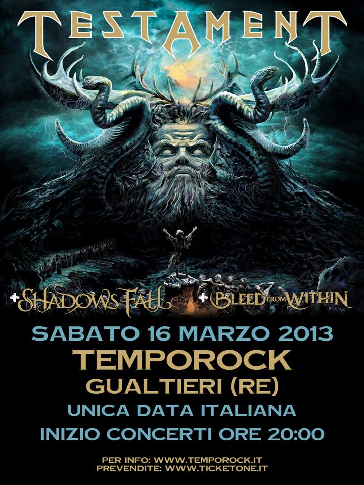 Testament 16 Marzo Tempo Rock Gualtieri (RE)